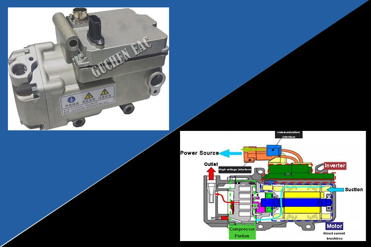 350V electric car ac compressor