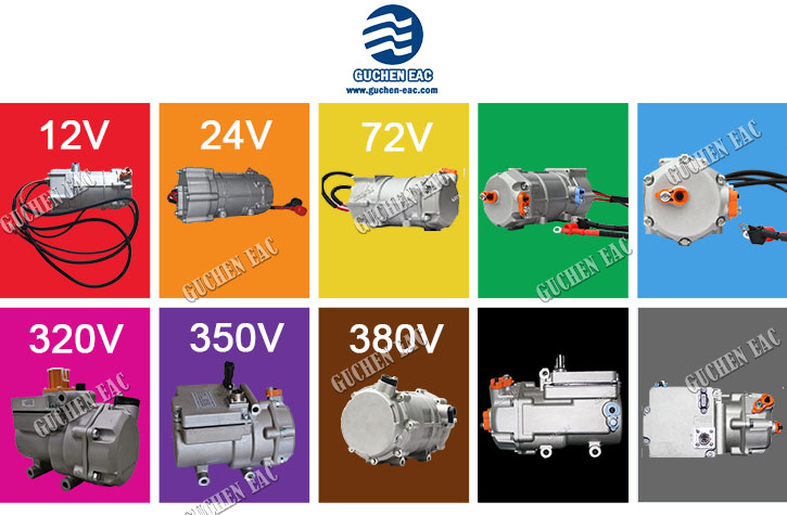 electric ac compressor with different voltages
