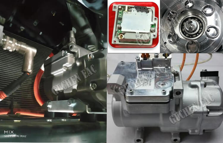 electric compressor in ac system on hybrid vehicle