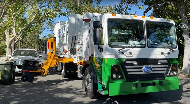 BYD electric Class 8 refuse truck