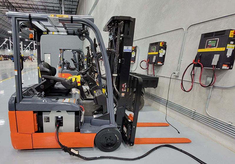 electric forklift battery cooling system