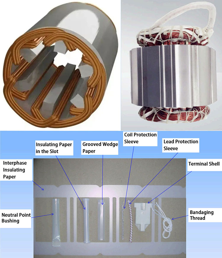 distributed winding stator of electric motor